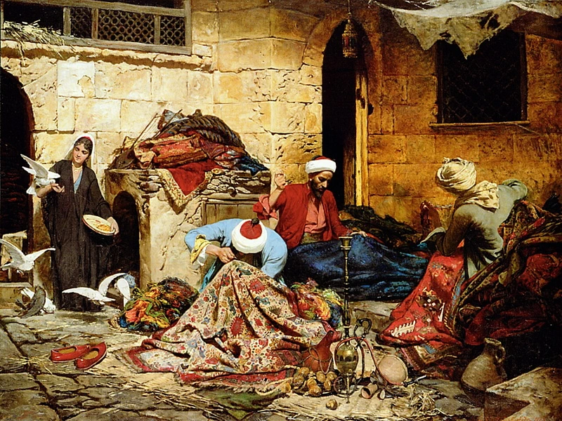 1859-Rudolf Swoboda - I riparatori di tappeti
